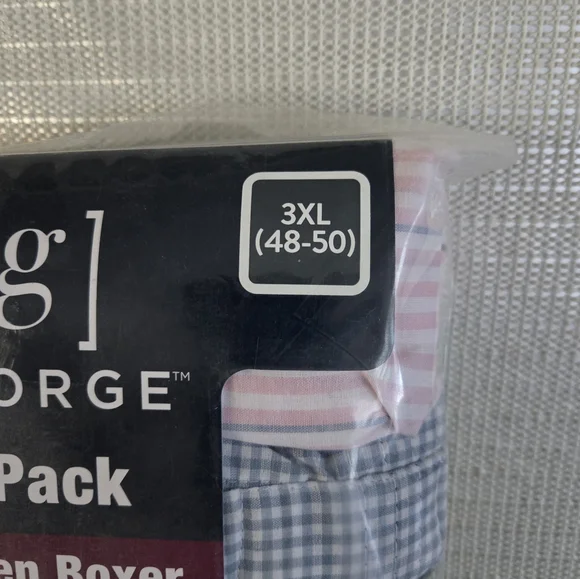 NWT Mens George (6) Pack Multicolor Woven Boxer Underwear Size 2 XL 44-46 - Picture 4 of 10